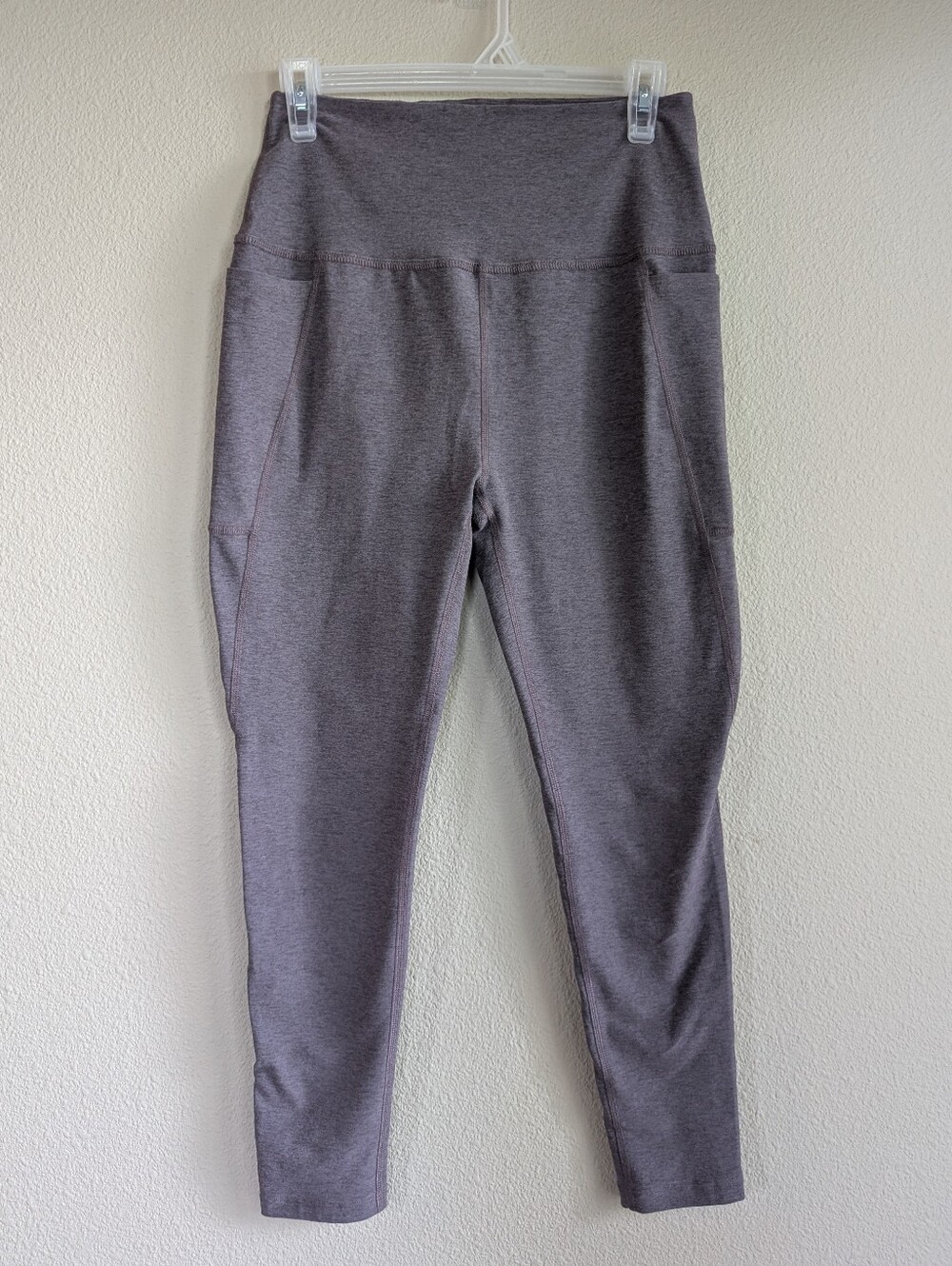 Beyond Yoga Size XL Heather Purple/Gray High-Waist Active Leggings